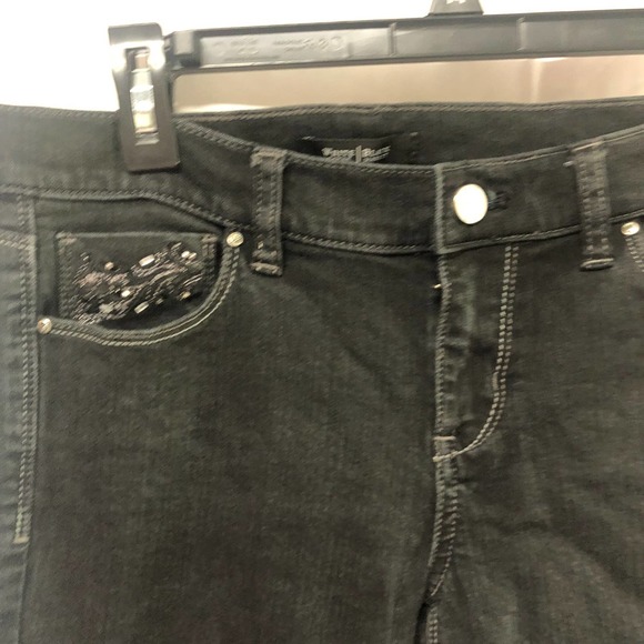 White House Black Market Jeans 4R Black Bling - Picture 2 of 11